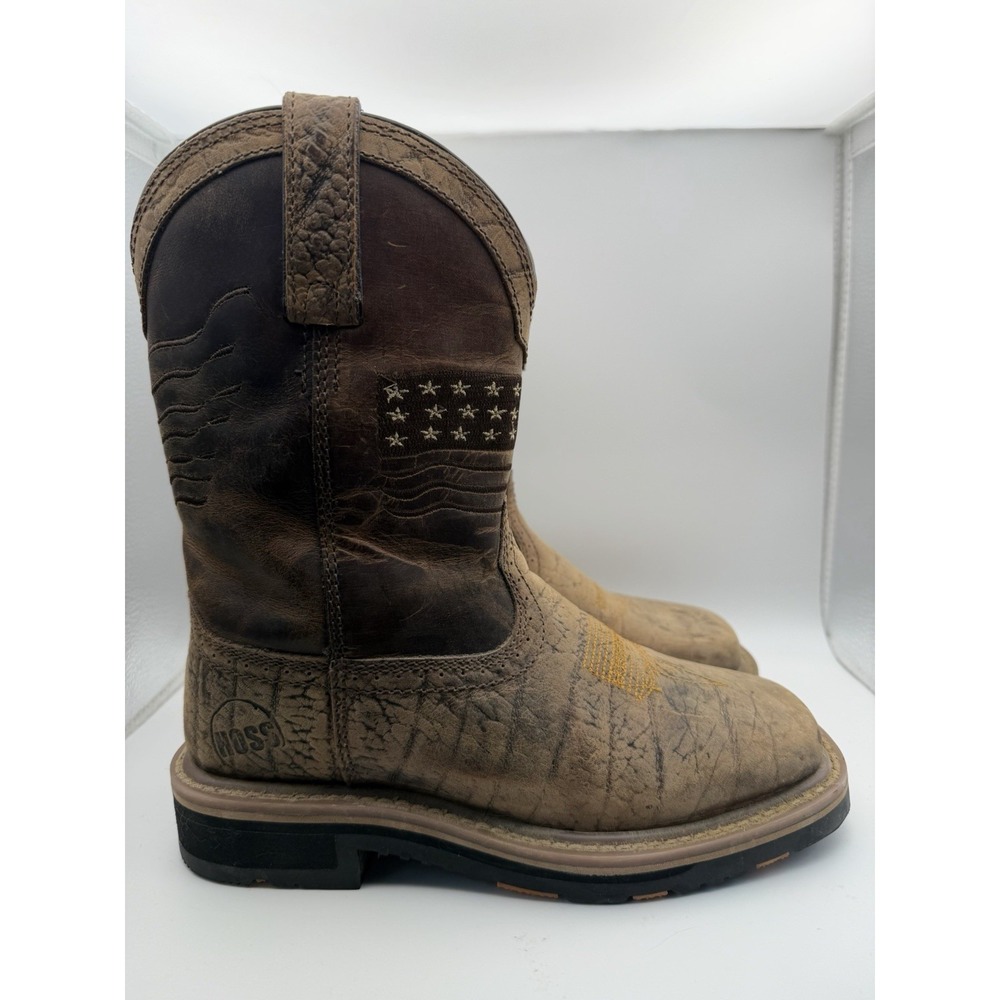 Hoss Men's Brown Pull-On Boots Slip Resistant Rubber Outsole US 6 EU 37 - Picture 2 of 11